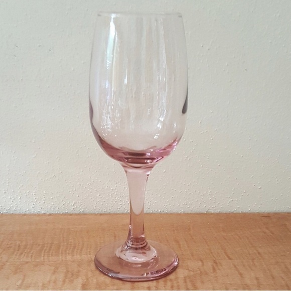 Vintage Libbey Premiere Blush Pink Wine Glasses - sold individually (each) - Picture 2 of 7